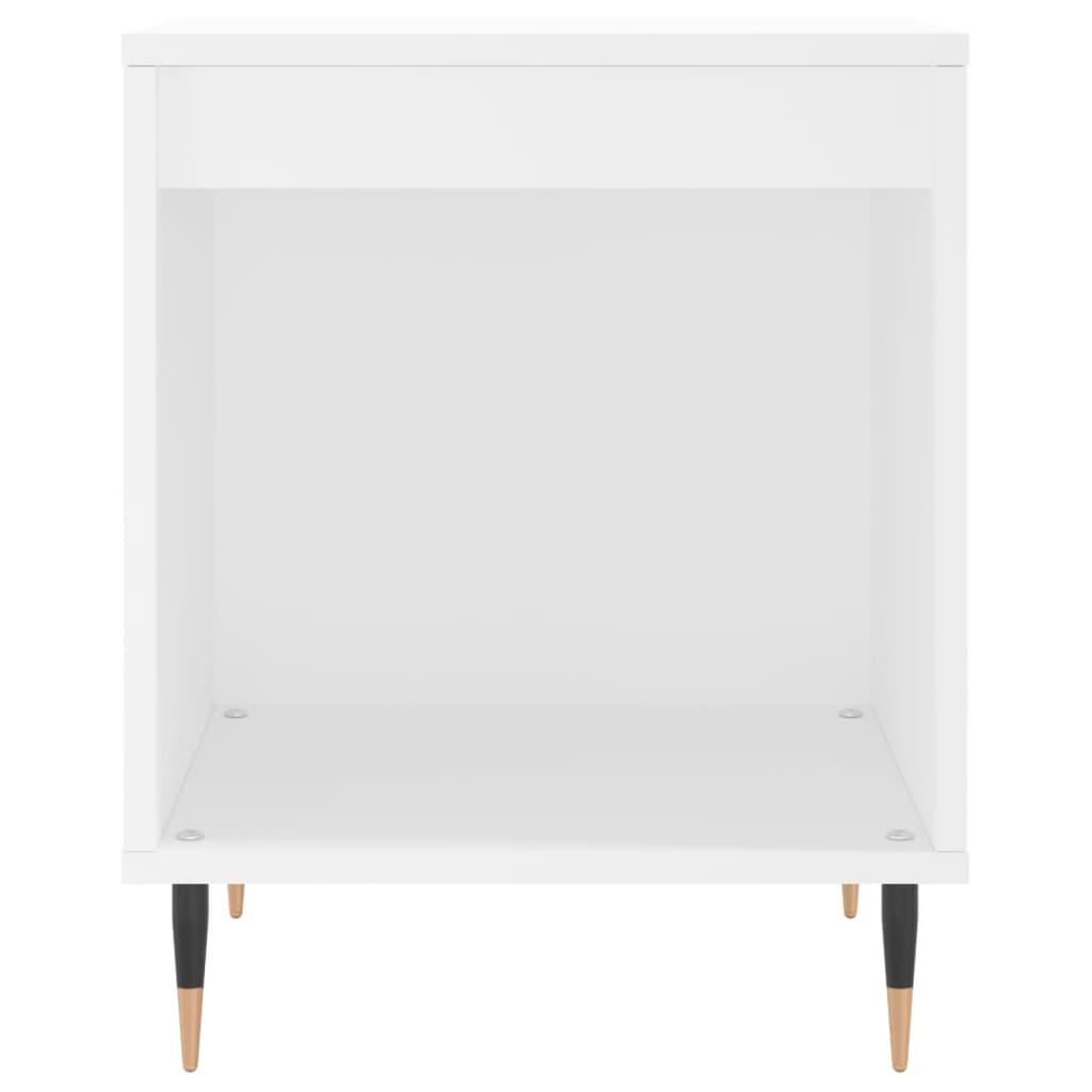 sengeborde 2 stk. 40x35x50 cm konstrueret træ hvid