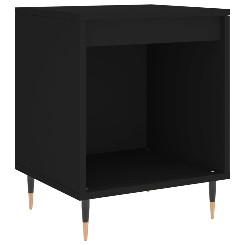 sengebord 40x35x50 cm konstrueret træ sort