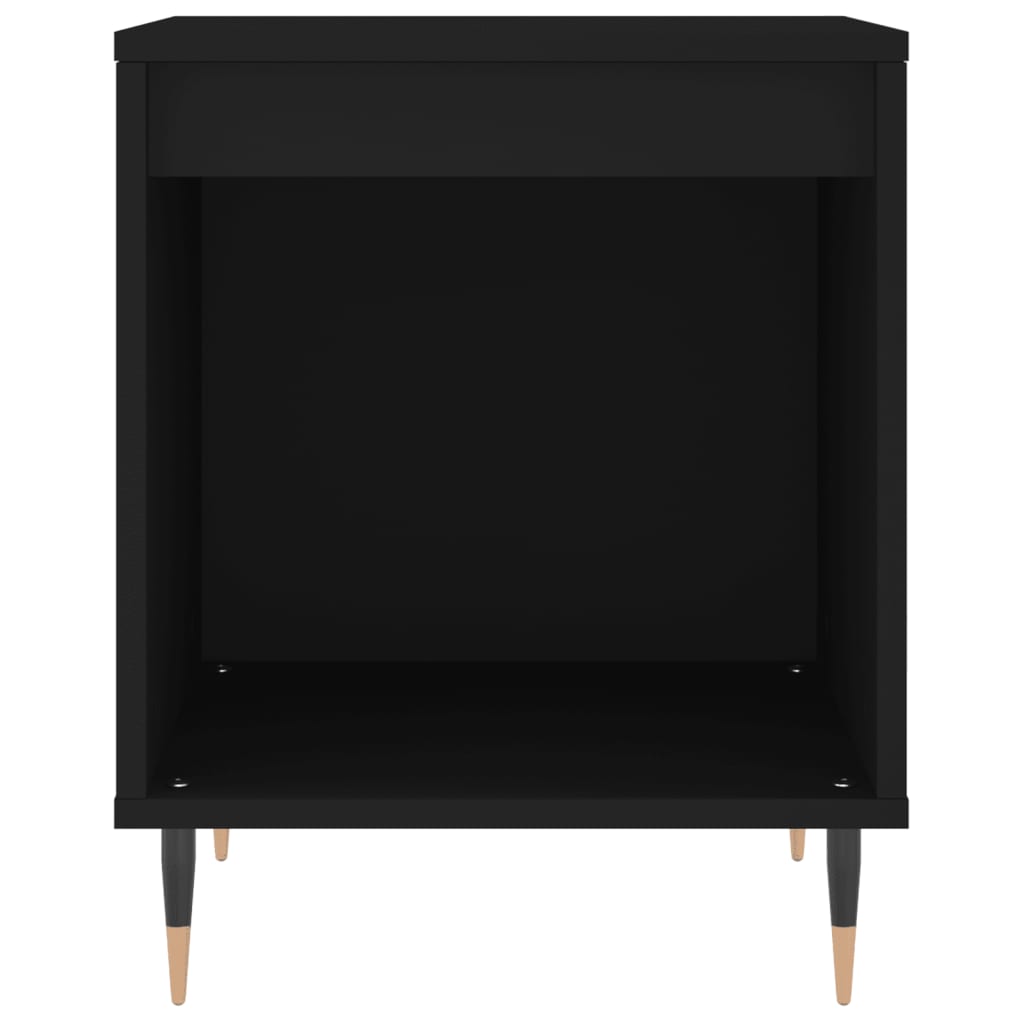 sengebord 40x35x50 cm konstrueret træ sort