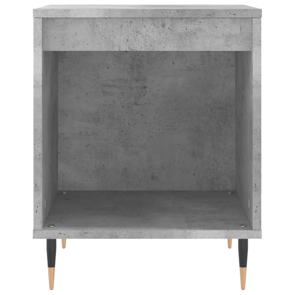sengebord 40x35x50 cm konstrueret træ betongrå
