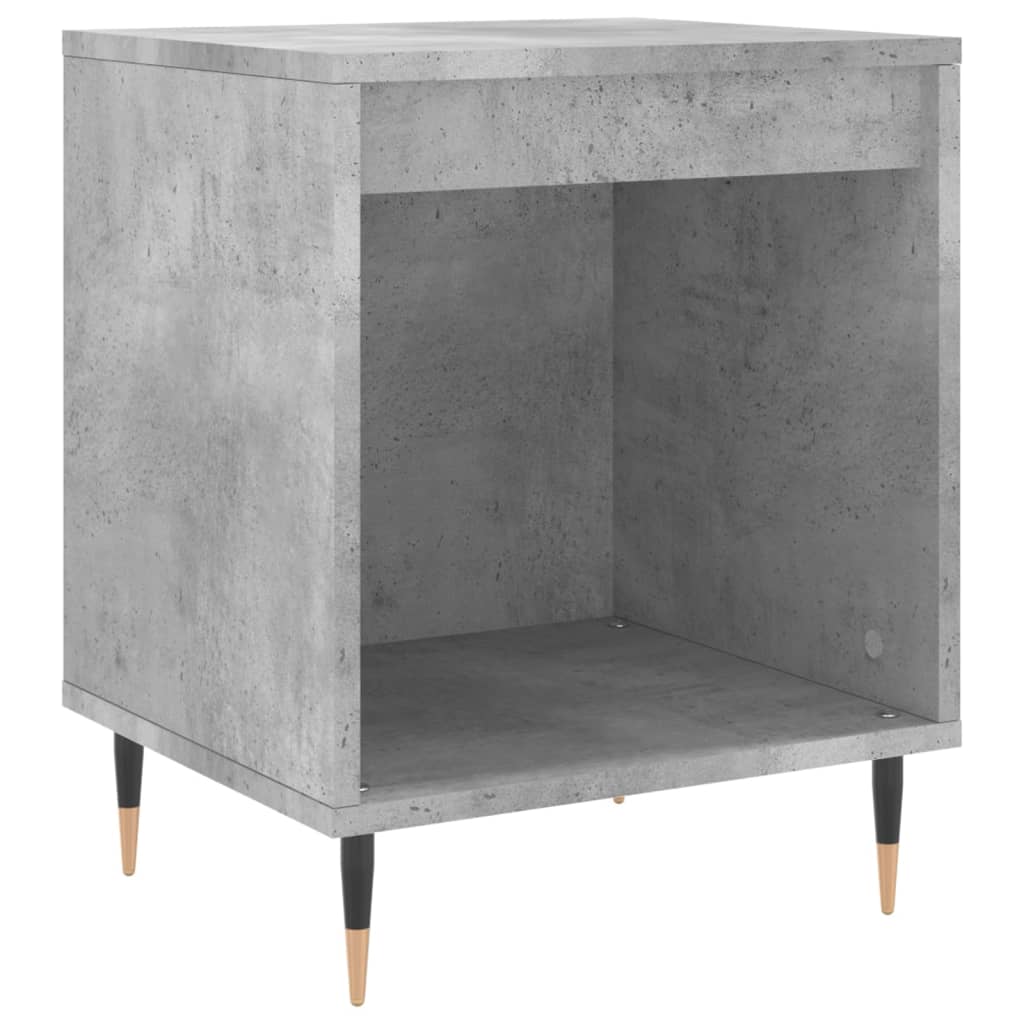 sengeborde 2 stk. 40x35x50 cm konstrueret træ betongrå