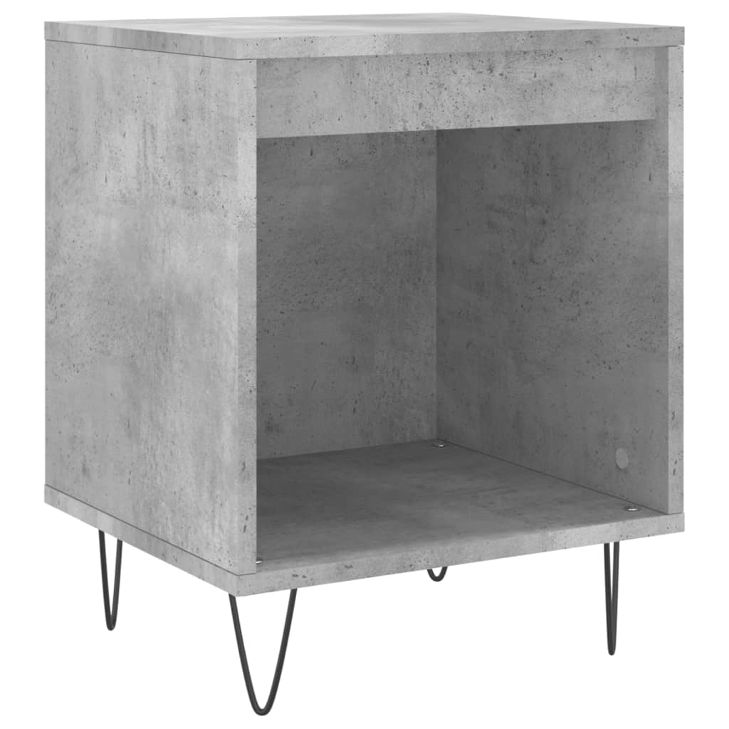 sengebord 40x35x50 cm konstrueret træ betongrå