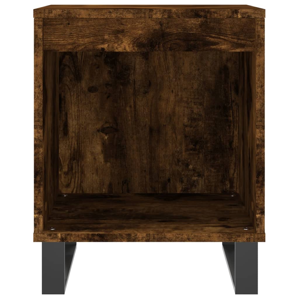 sengebord 40x35x50 cm konstrueret træ røget egetræsfarve