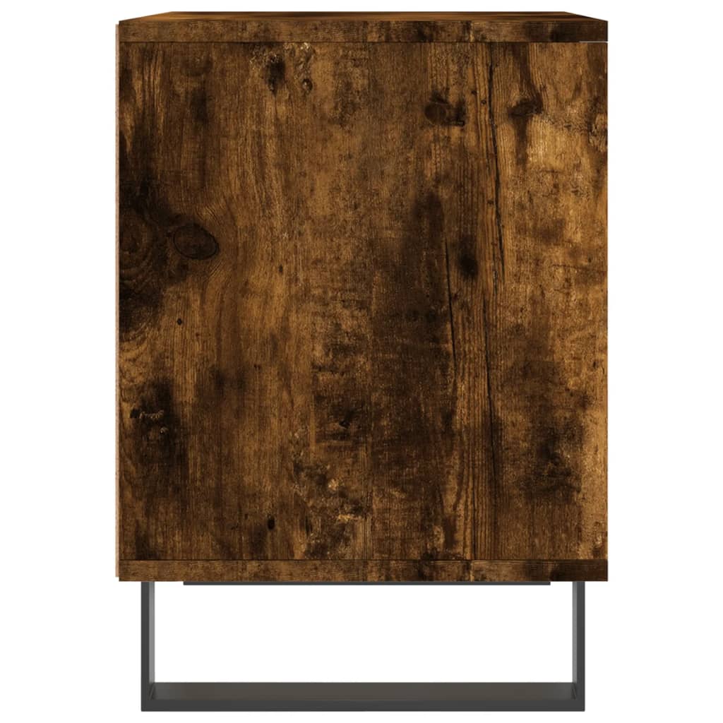 sengebord 40x35x50 cm konstrueret træ røget egetræsfarve