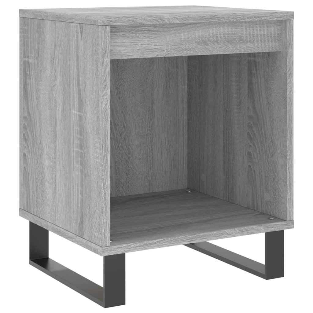 sengeborde 2 stk. 40x35x50 cm konstrueret træ grå sonoma-eg