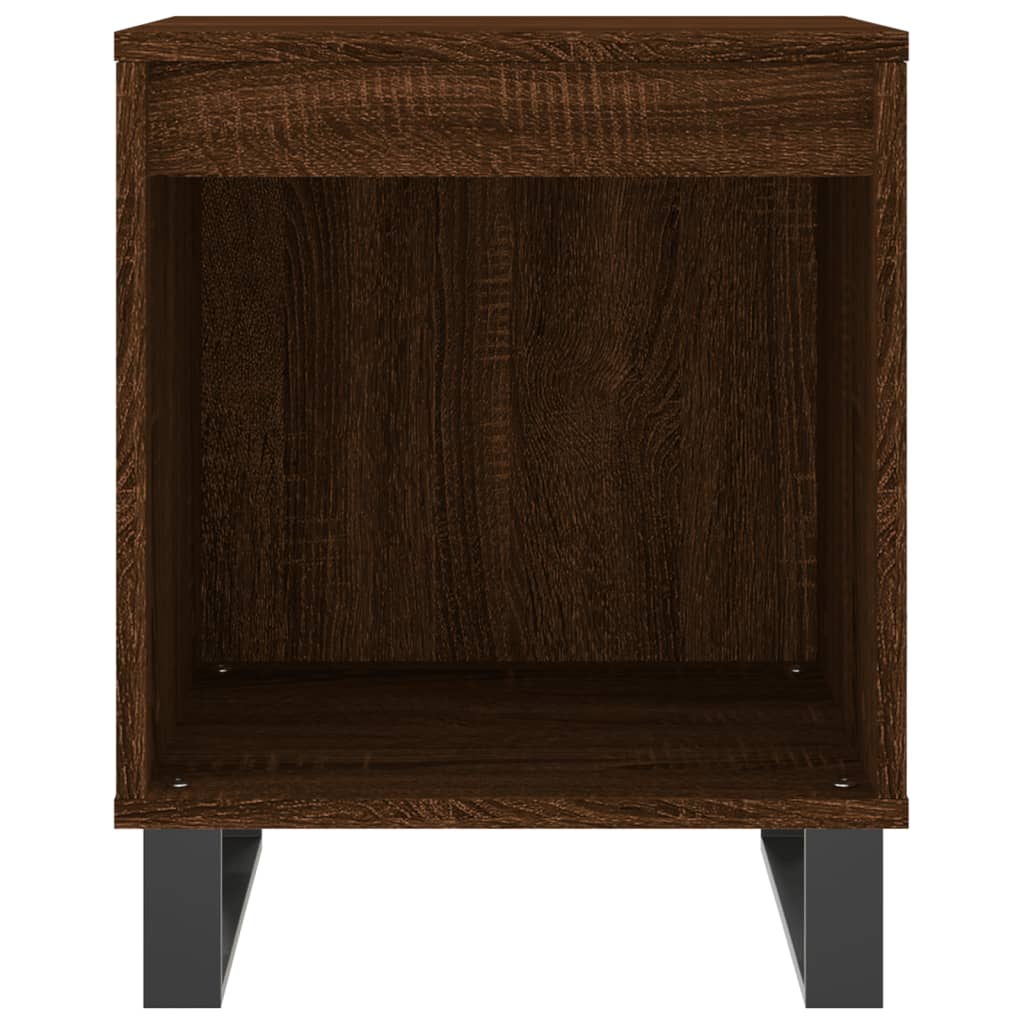 sengeborde 2 stk. 40x35x50 cm brun egetræsfarve