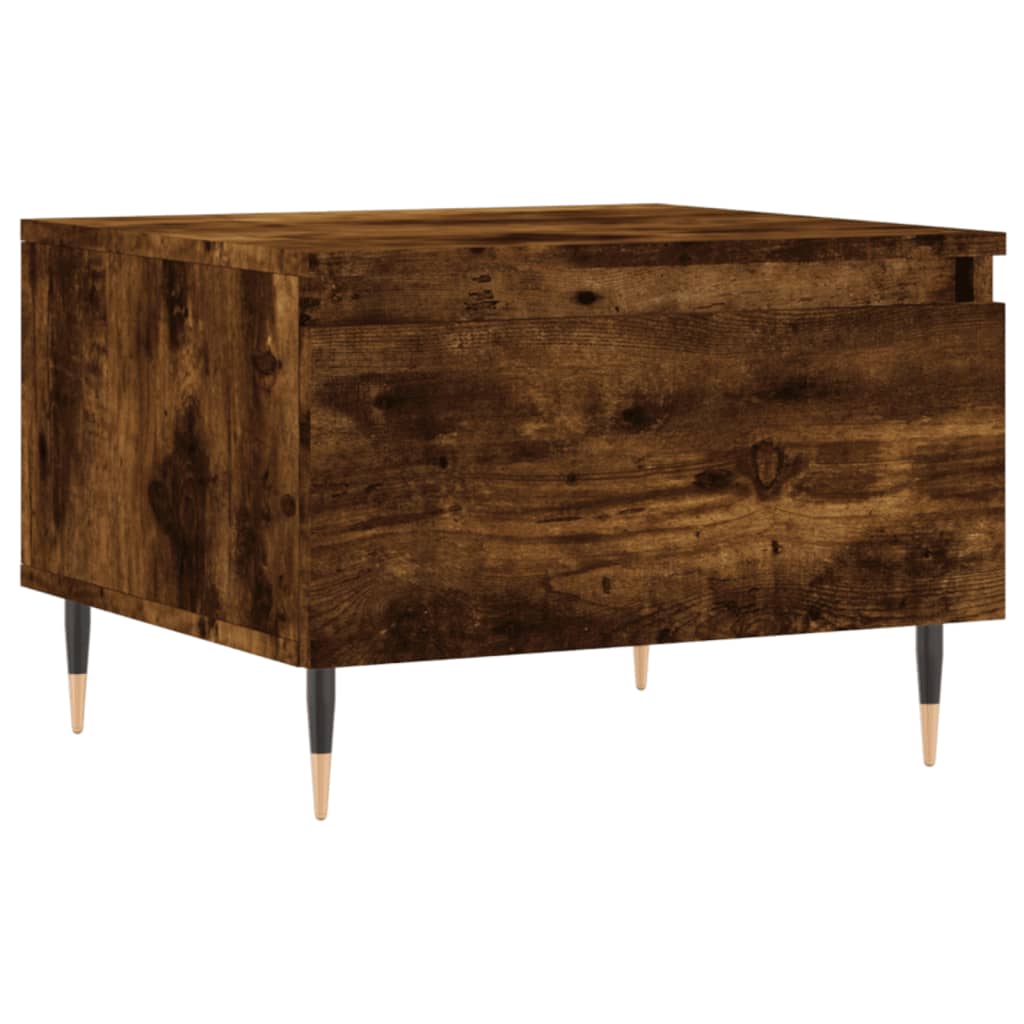 sofaborde 2 stk. 50x46x35 cm konstrueret træ røget egetræsfarve