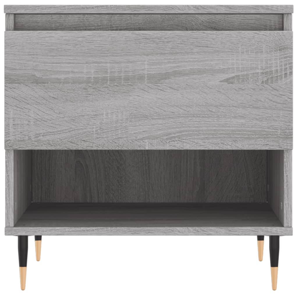 sofaborde 2 stk. 50x46x50 cm konstrueret træ grå sonoma-eg