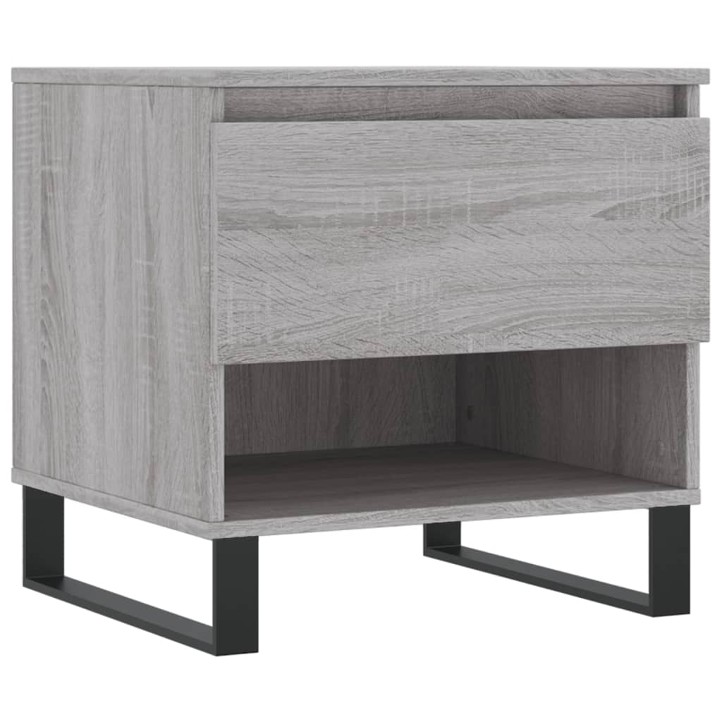 sofaborde 2 stk. 50x46x50 cm konstrueret træ grå sonoma-eg