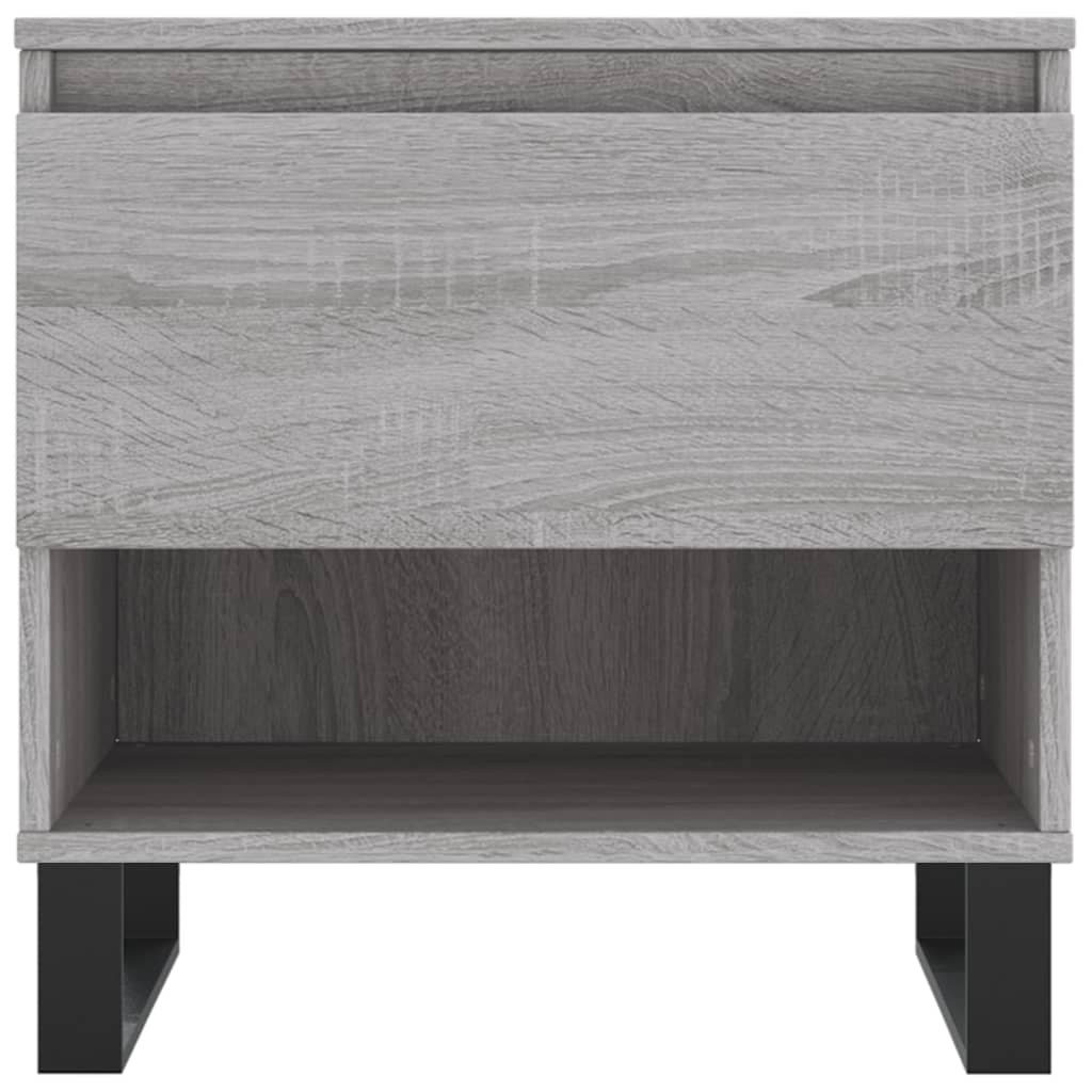 sofaborde 2 stk. 50x46x50 cm konstrueret træ grå sonoma-eg