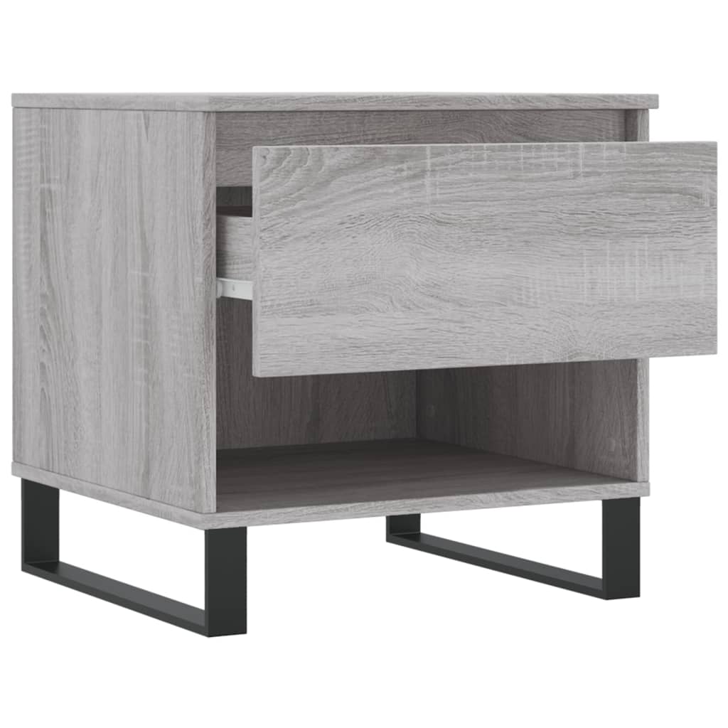 sofaborde 2 stk. 50x46x50 cm konstrueret træ grå sonoma-eg
