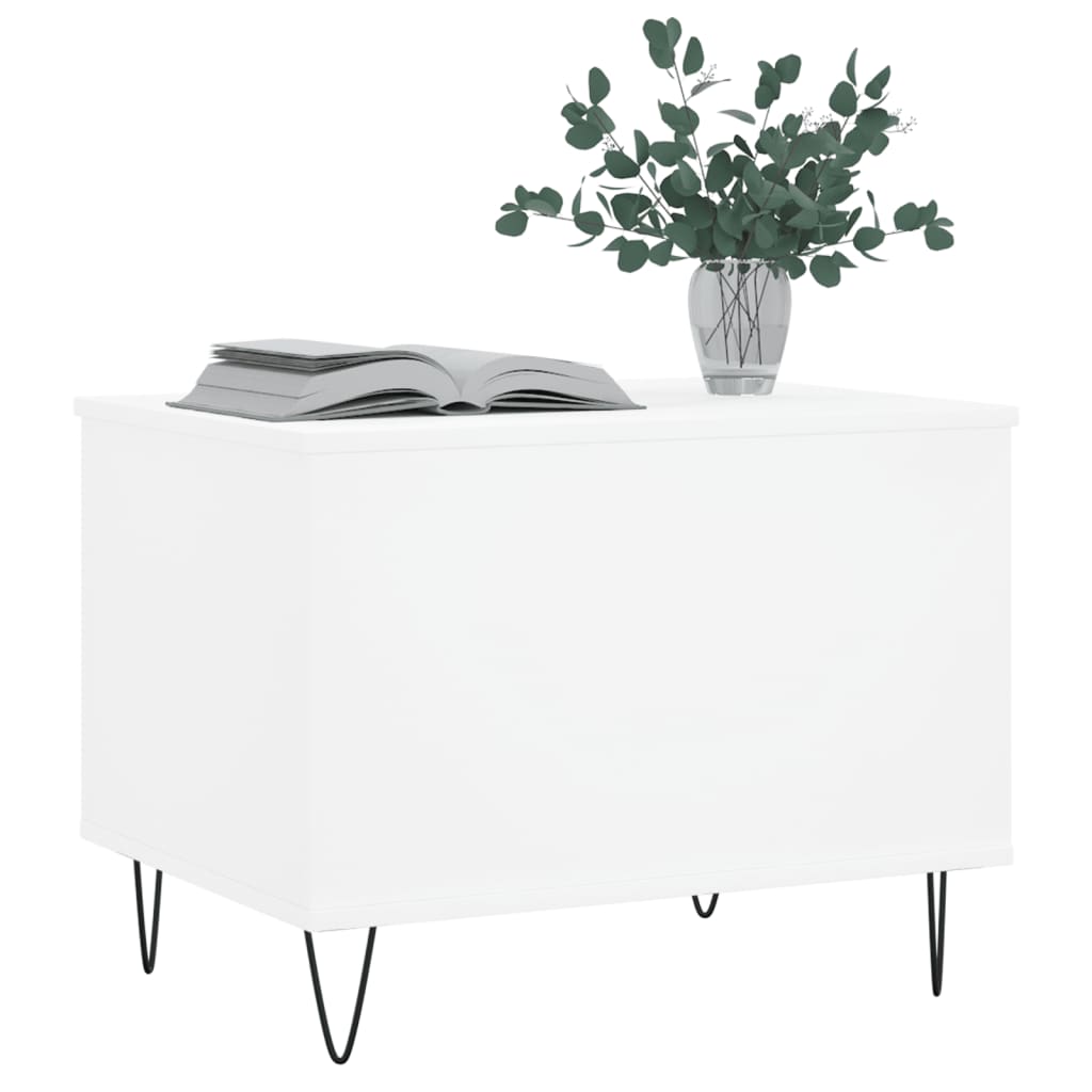 sofabord 60x44,5x45 cm konstrueret træ hvid
