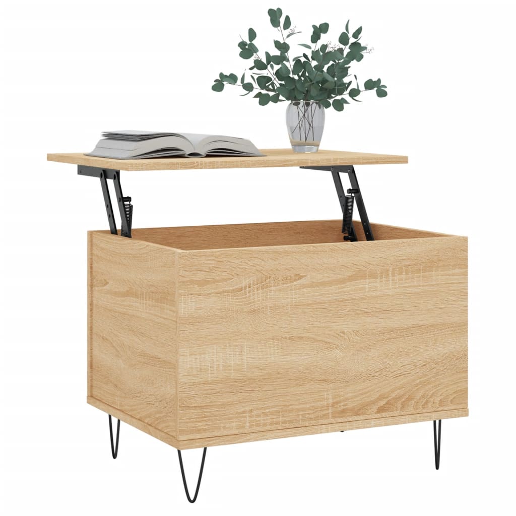 sofabord 60x44,5x45 cm konstrueret træ sonoma-eg