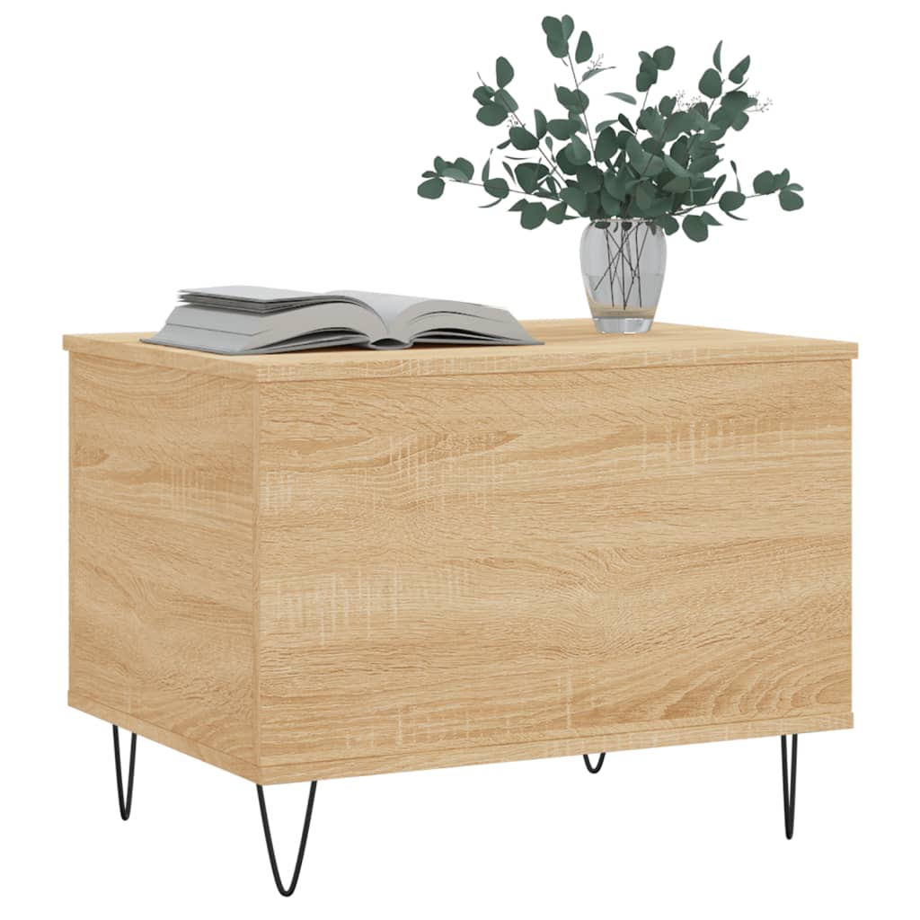 sofabord 60x44,5x45 cm konstrueret træ sonoma-eg