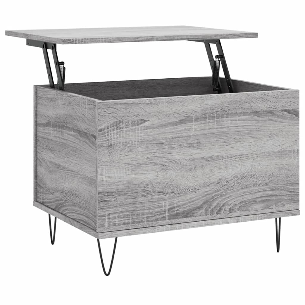 sofabord 60x44,5x45 cm konstrueret træ Grå sonoma-eg