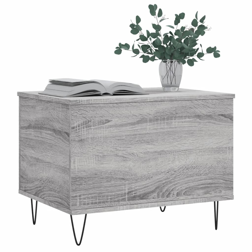 sofabord 60x44,5x45 cm konstrueret træ Grå sonoma-eg