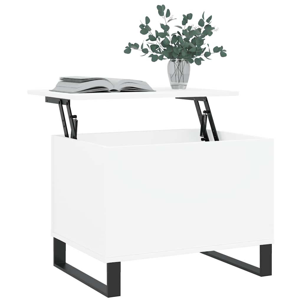 sofabord 60x44,5x45 cm konstrueret træ hvid