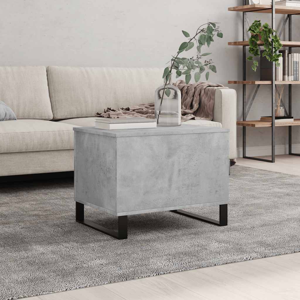 sofabord 60x44,5x45 cm konstrueret træ betongrå