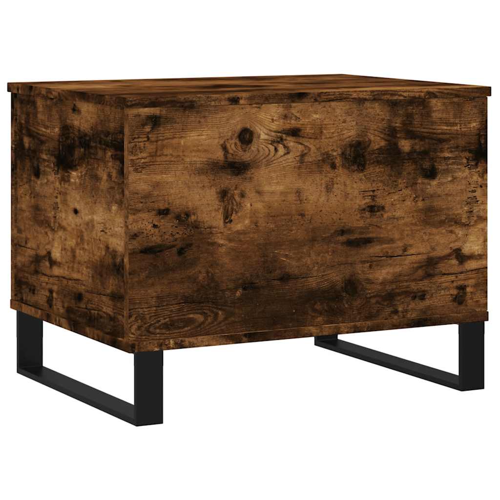 sofabord 60x44,5x45 cm konstrueret træ røget egetræsfarve