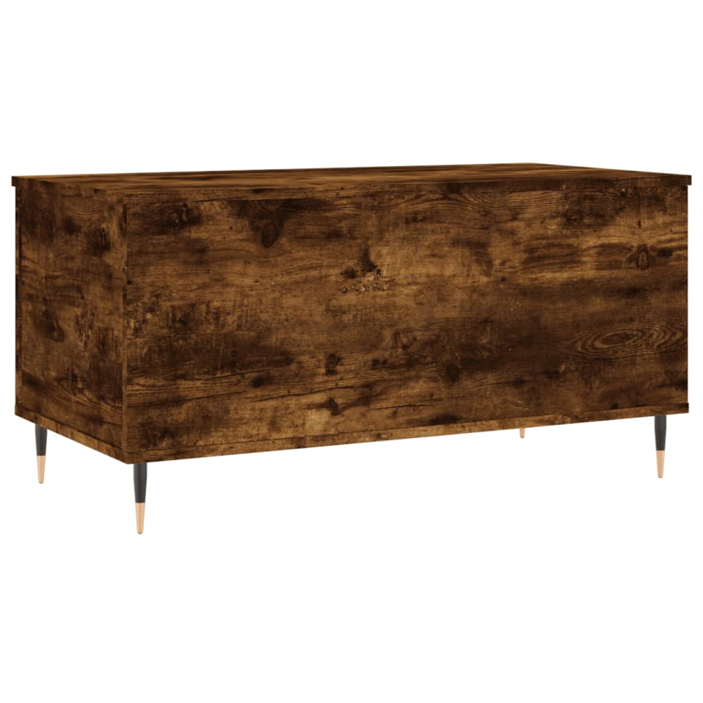 sofabord 90x44,5x45 cm konstrueret træ røget egetræsfarve