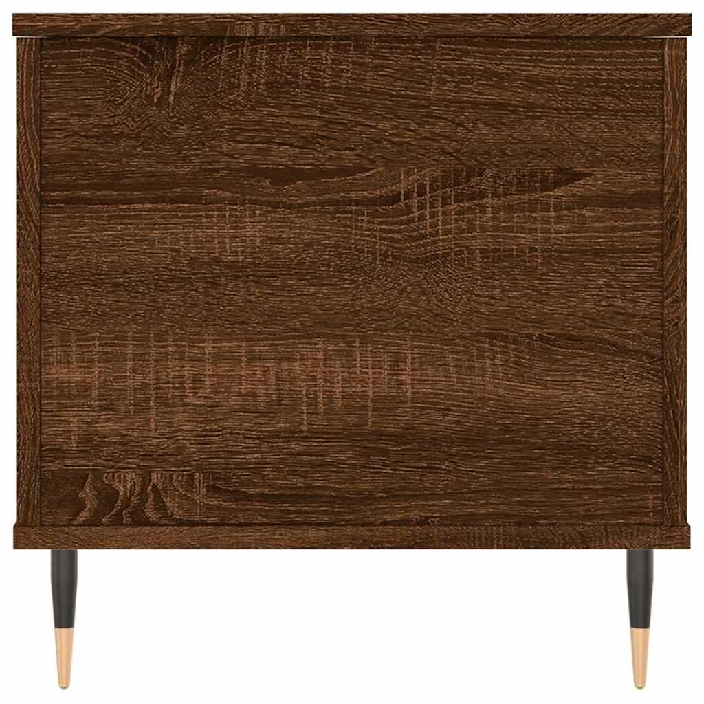 sofabord 90x44,5x45 cm konstrueret træ brun egetræsfarve