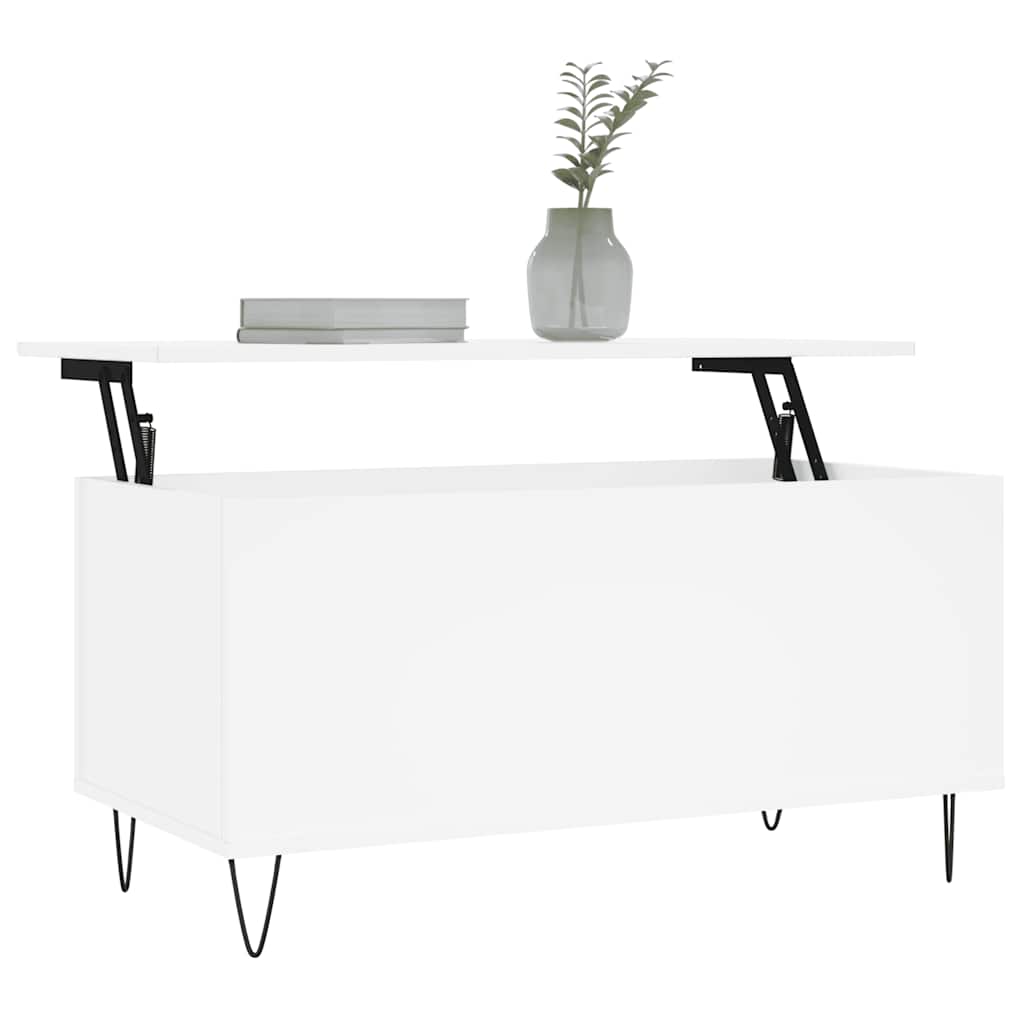 sofabord 90x44,5x45 cm konstrueret træ hvid