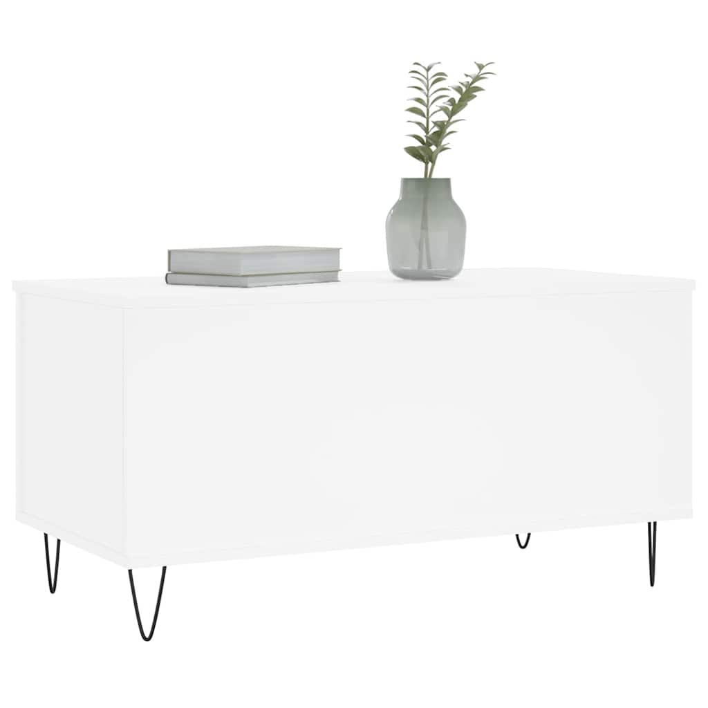 sofabord 90x44,5x45 cm konstrueret træ hvid