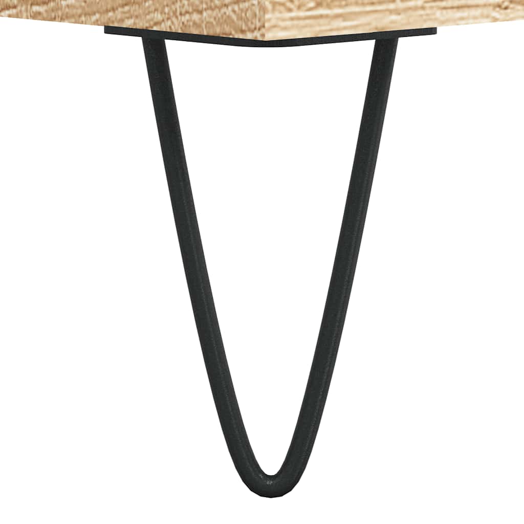 sofabord 90x44,5x45 cm konstrueret træ sonoma-eg