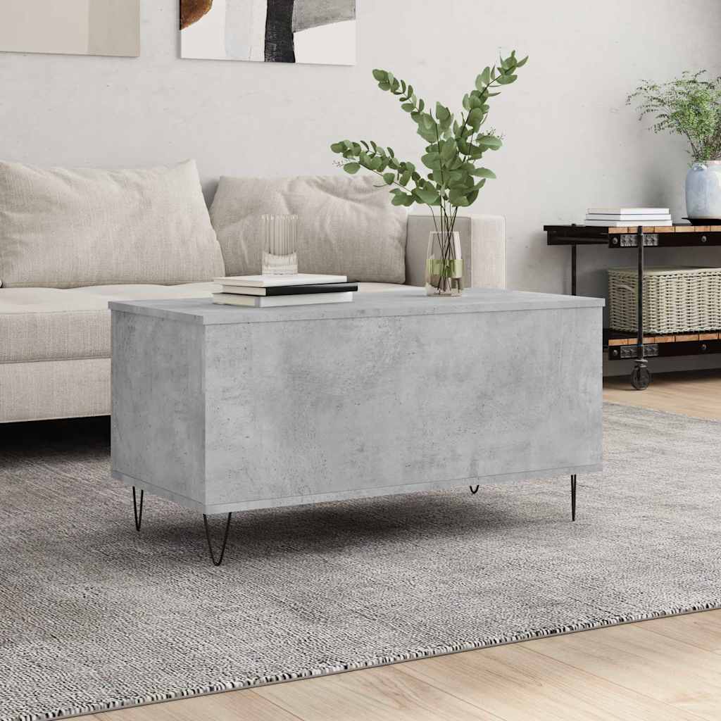 sofabord 90x44,5x45 cm konstrueret træ betongrå