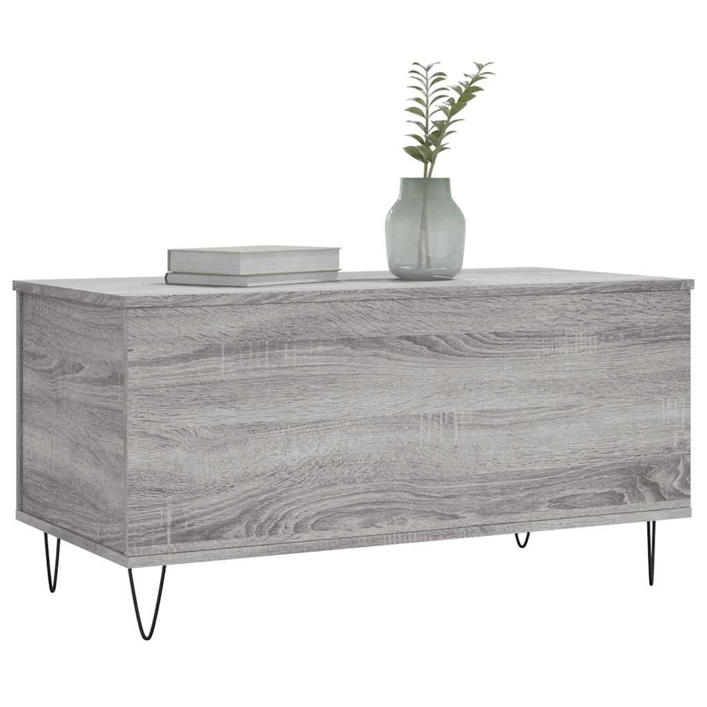 sofabord 90x44,5x45 cm konstrueret træ sonoma-eg grå