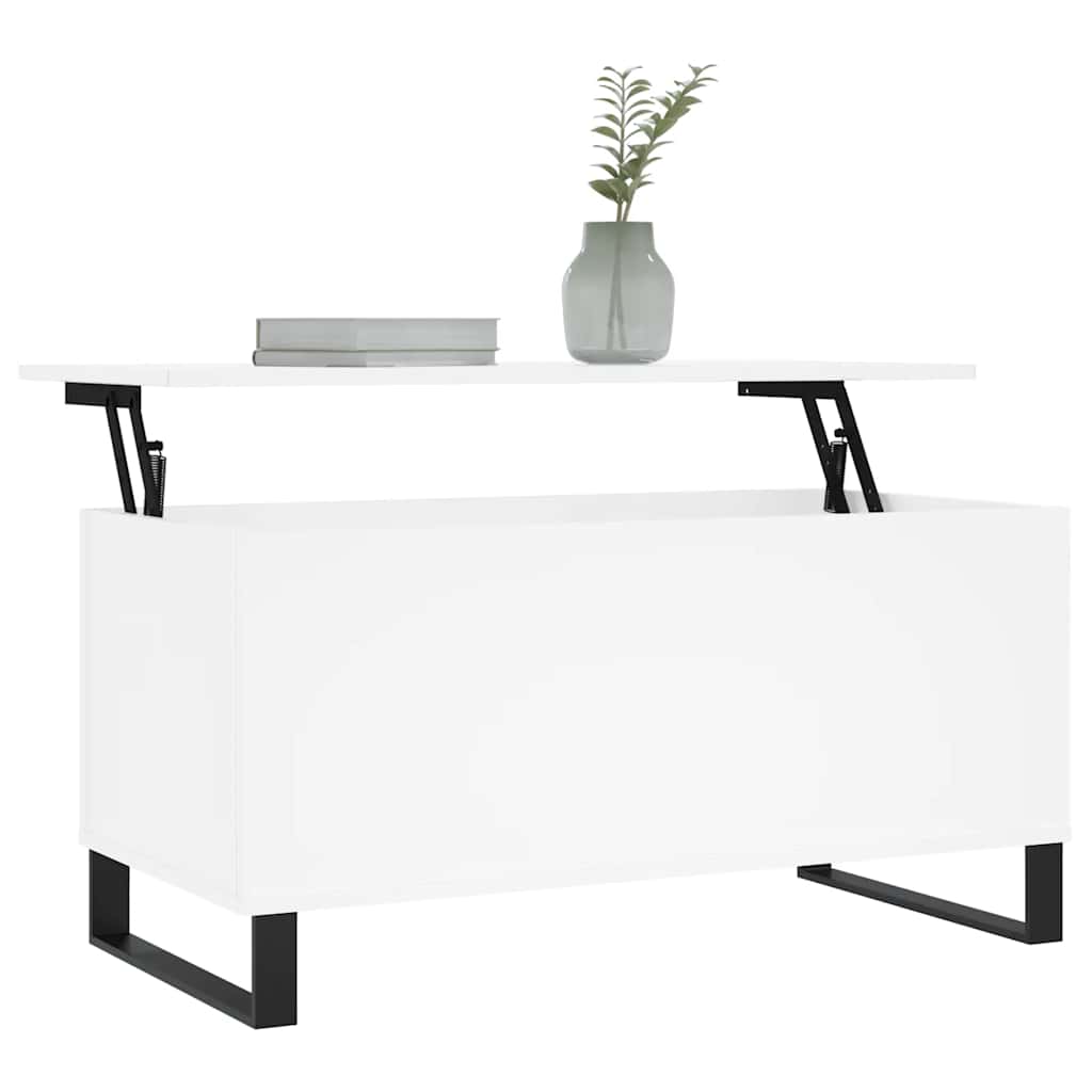 sofabord 90x44,5x45 cm konstrueret træ hvid