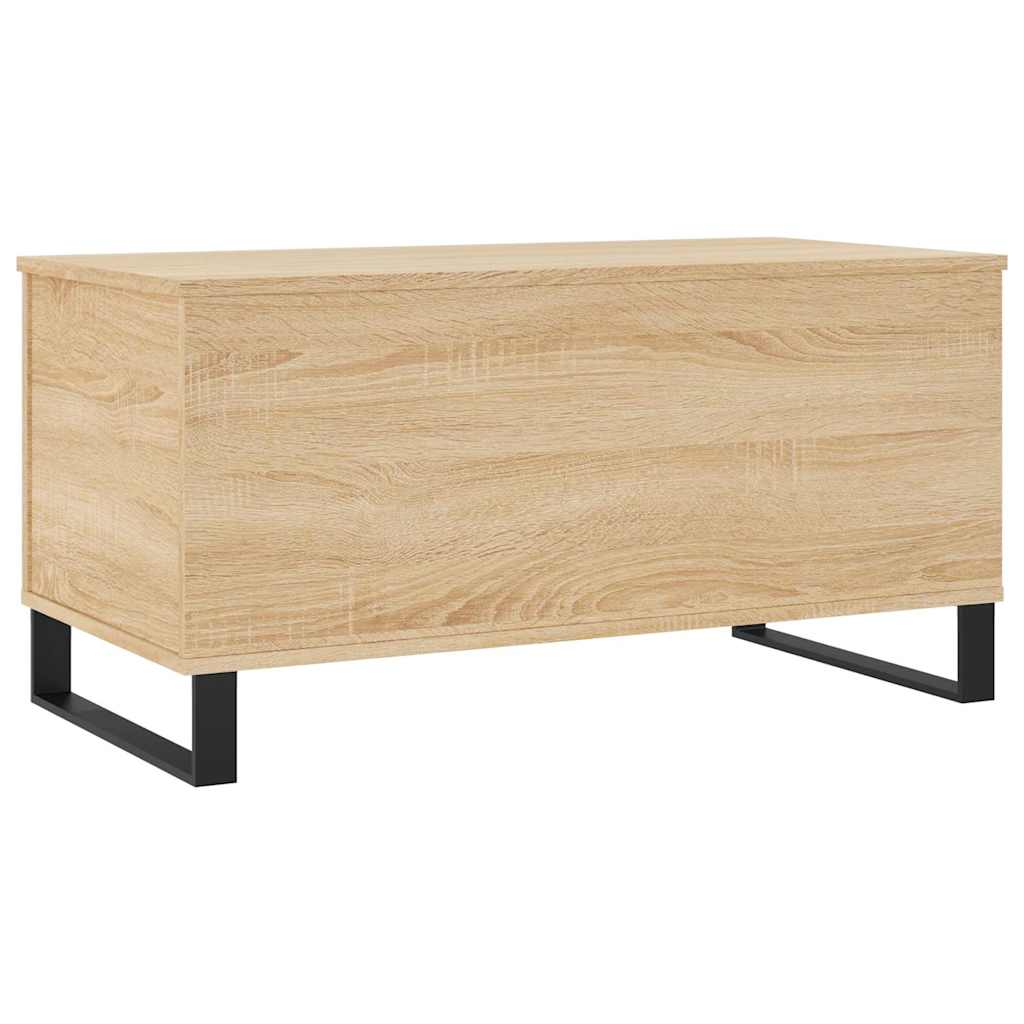 sofabord 90x44,5x45 cm konstrueret træ sonoma-eg