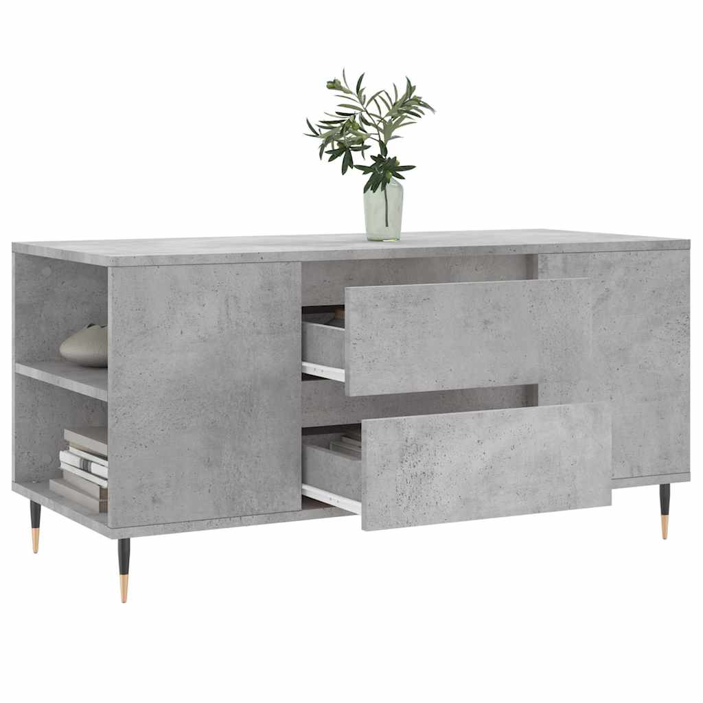 sofabord 102x44,5x50 cm konstrueret træ betongrå
