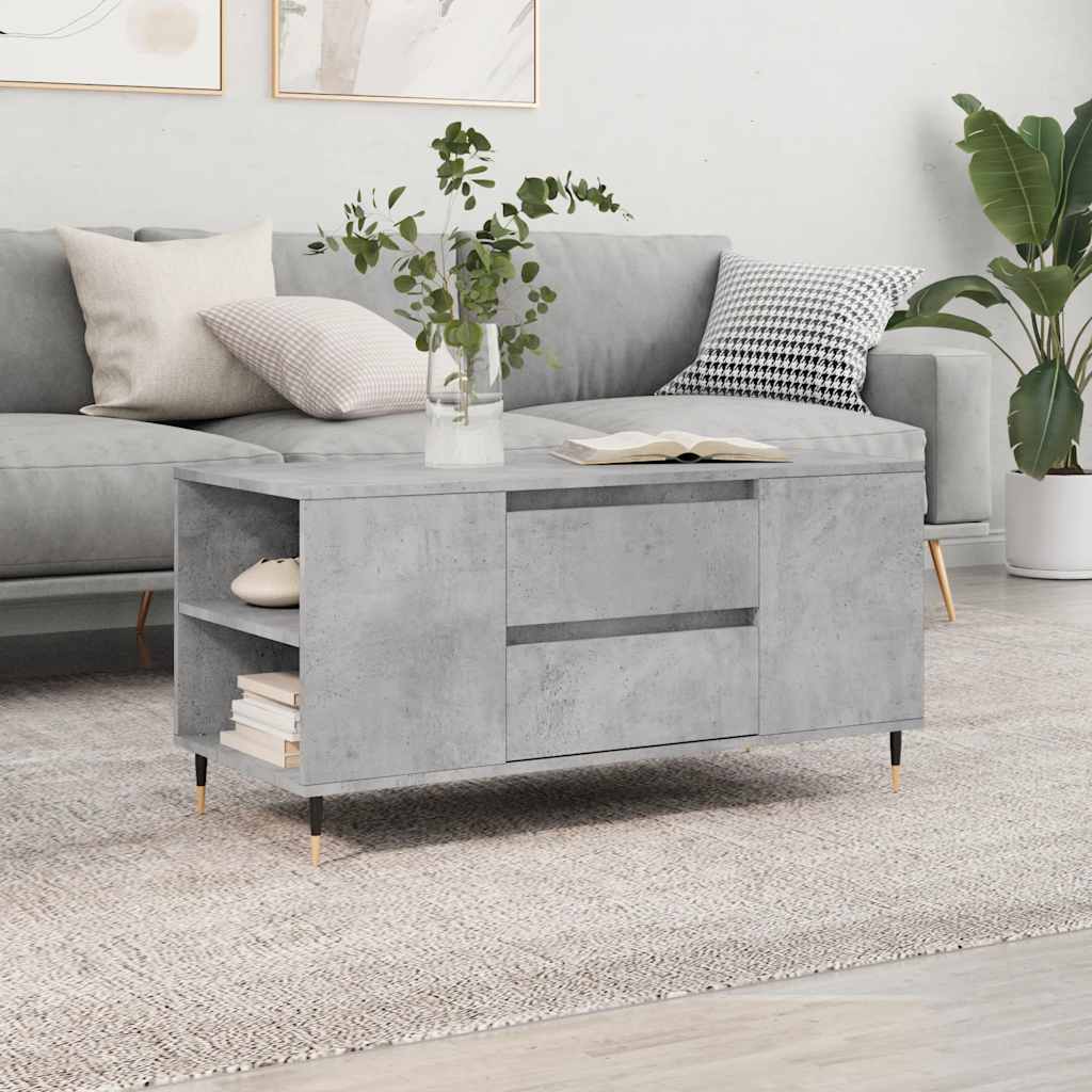 sofabord 102x44,5x50 cm konstrueret træ betongrå