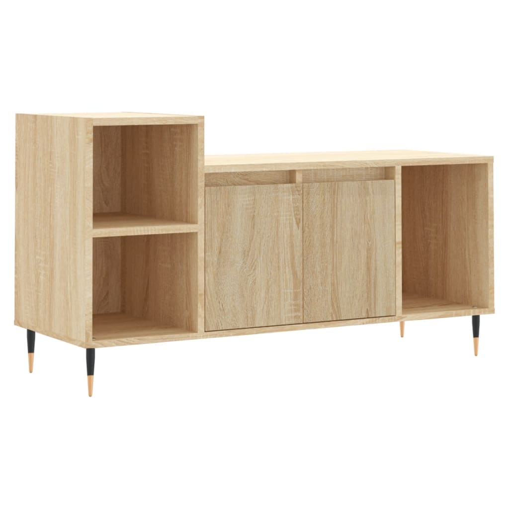 tv-bord 100x35x55 cm konstrueret træ sonoma-eg