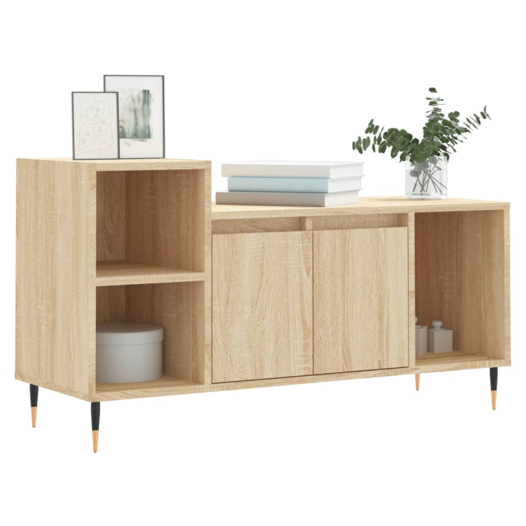 tv-bord 100x35x55 cm konstrueret træ sonoma-eg