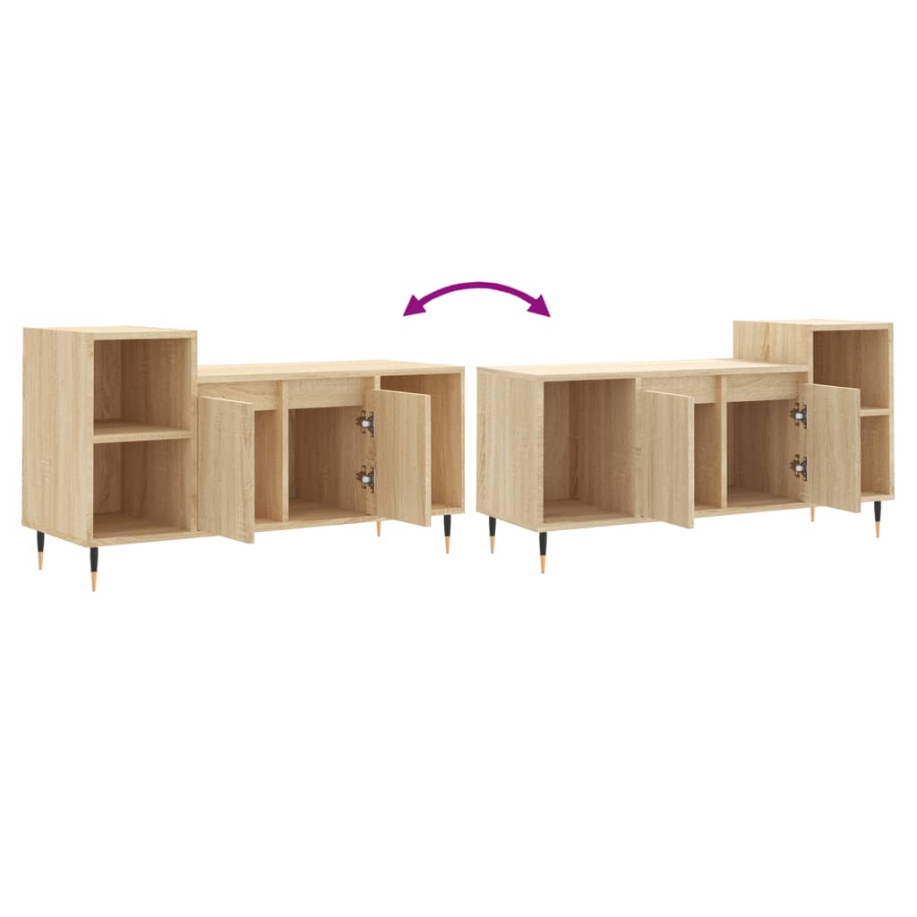 tv-bord 100x35x55 cm konstrueret træ sonoma-eg
