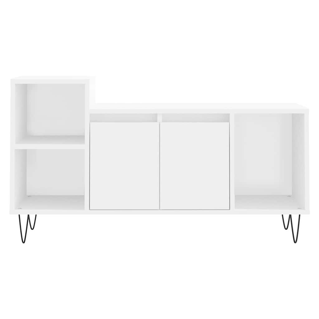 tv-bord 100x35x55 cm konstrueret træ hvid