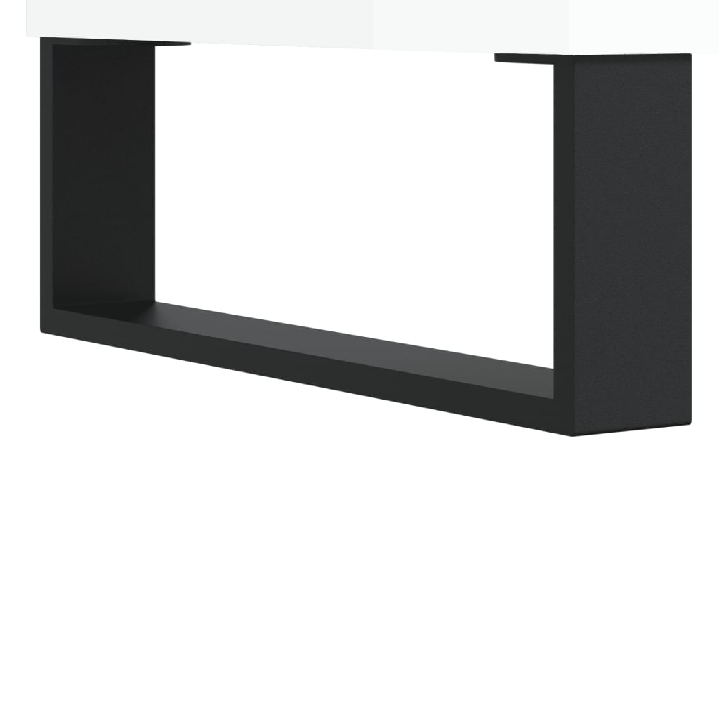 tv-bord 100x35x55 cm konstrueret træ hvid højglans