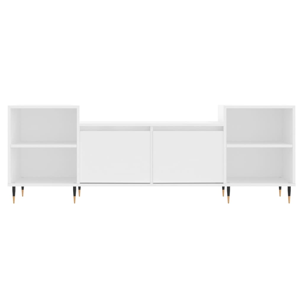 tv-bord 160x35x55 cm konstrueret træ hvid