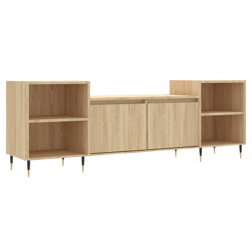 tv-bord 160x35x55 cm konstrueret træ sonoma-eg