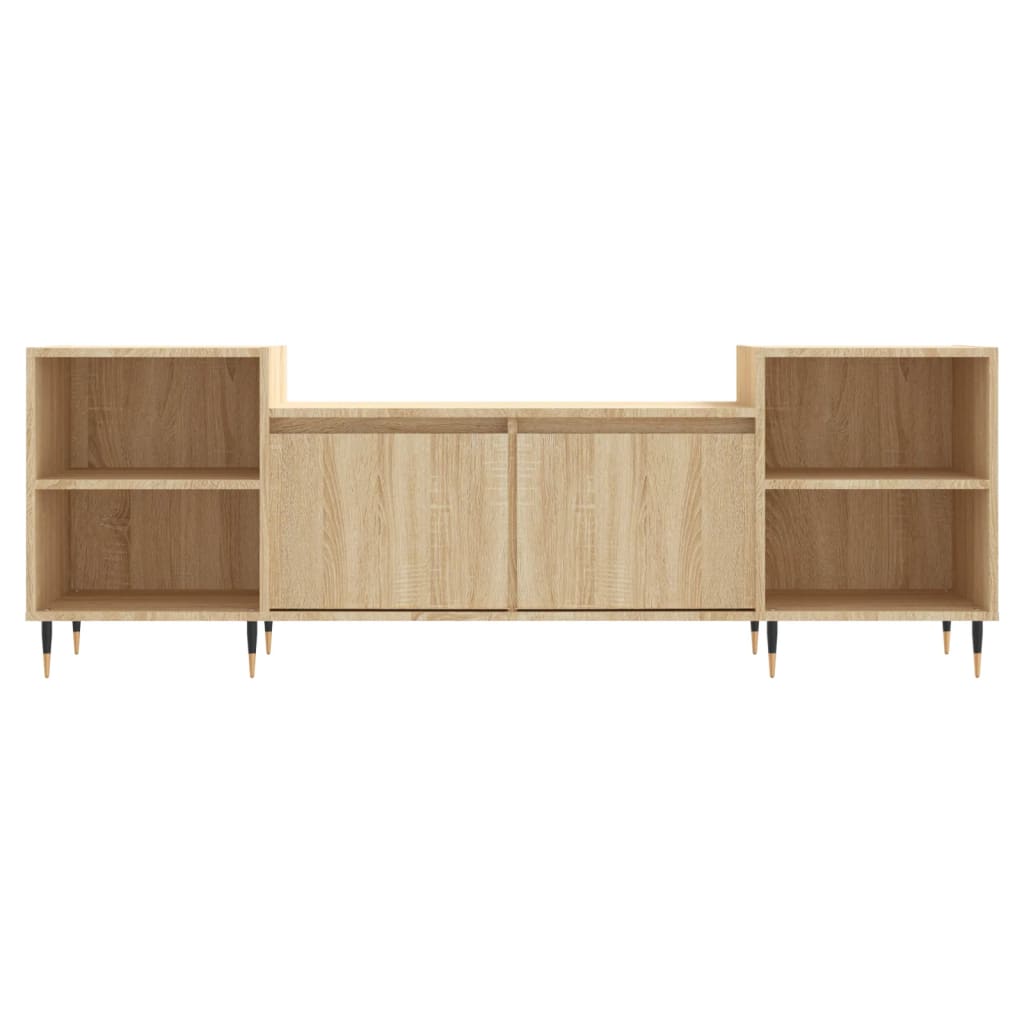tv-bord 160x35x55 cm konstrueret træ sonoma-eg