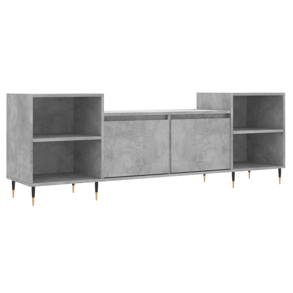 tv-bord 160x35x55 cm konstrueret træ betongrå