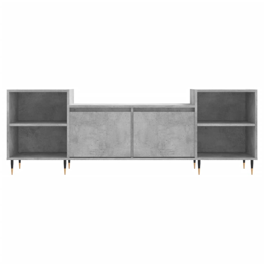 tv-bord 160x35x55 cm konstrueret træ betongrå