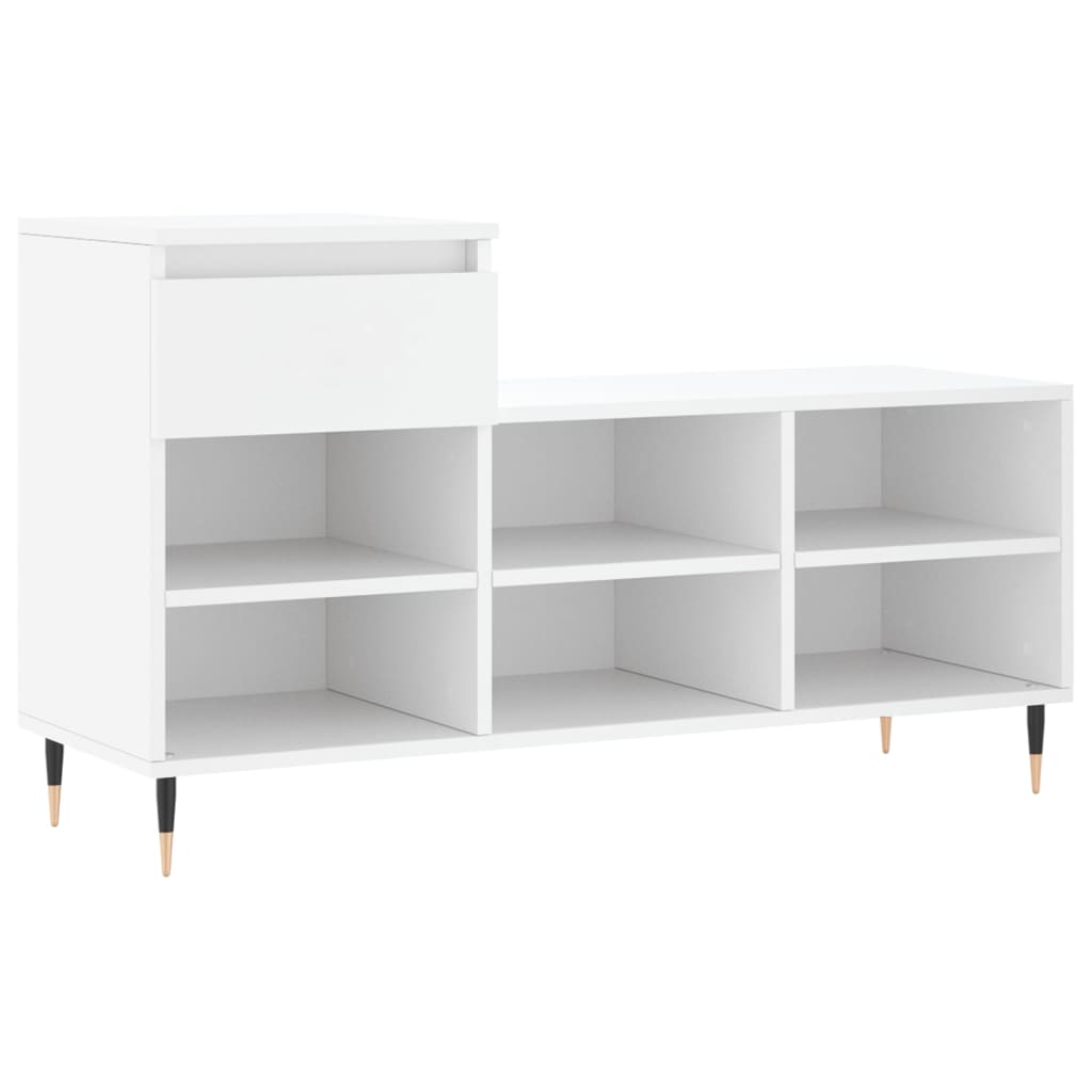 skoreol 102x36x60 cm konstrueret træ hvid