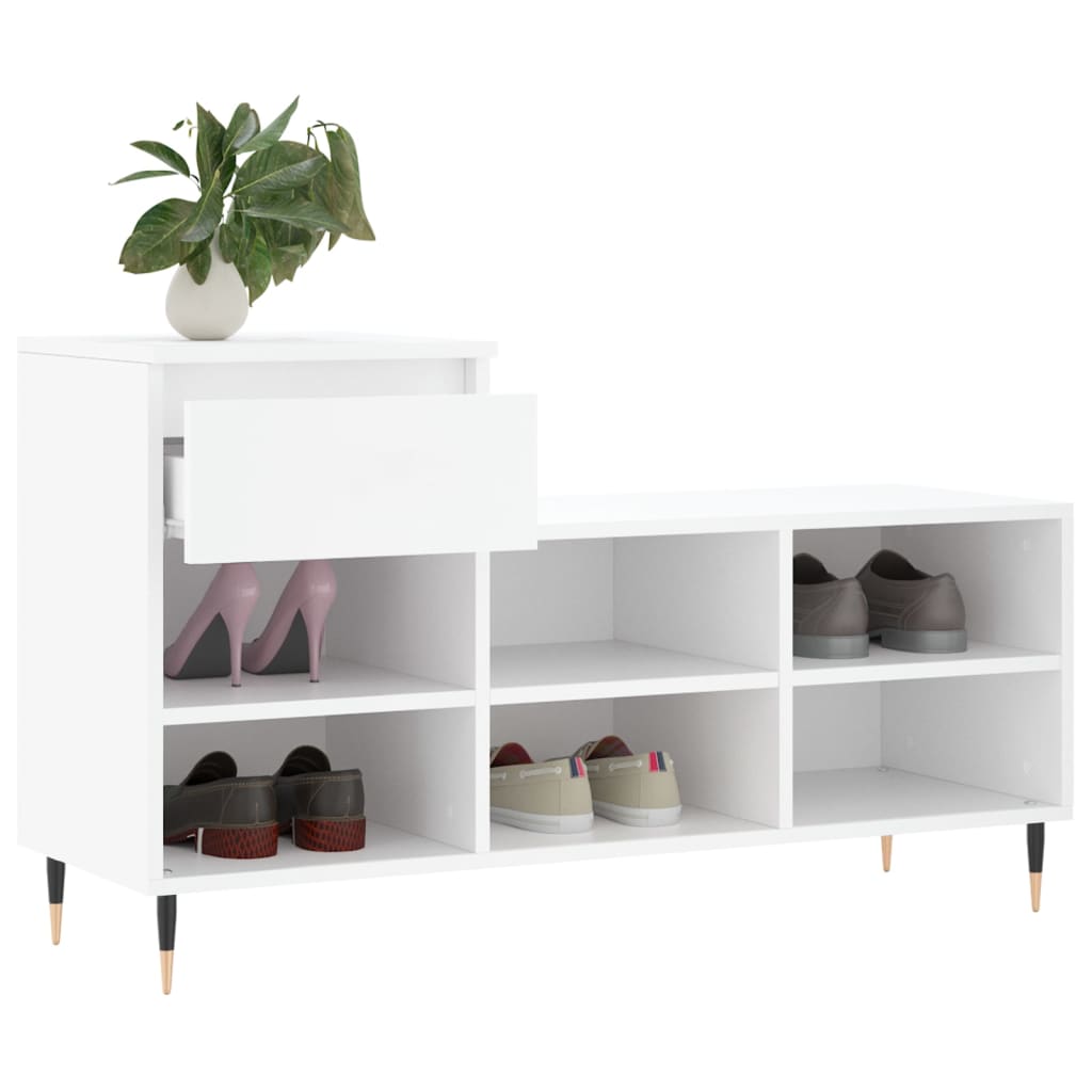 skoreol 102x36x60 cm konstrueret træ hvid