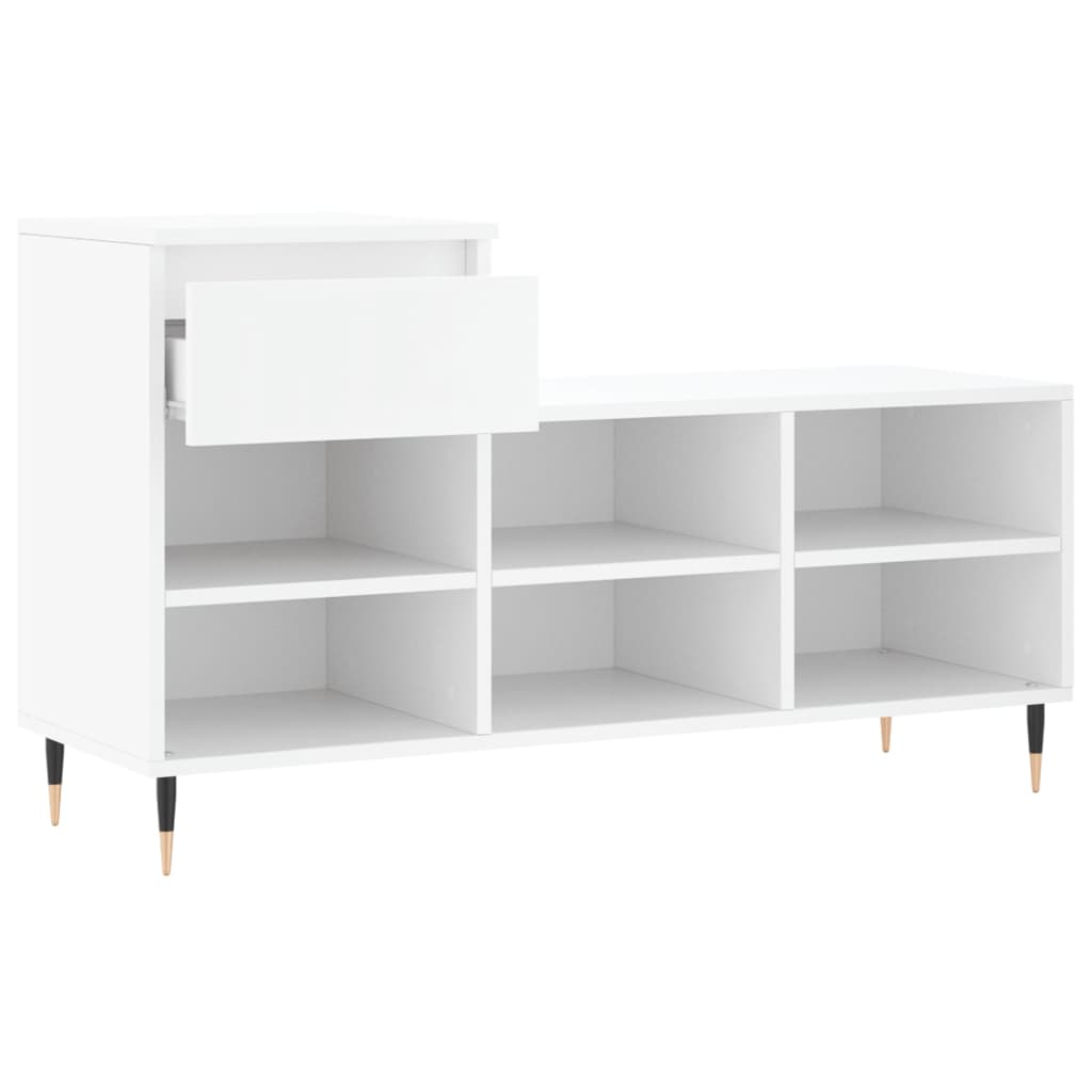 skoreol 102x36x60 cm konstrueret træ hvid