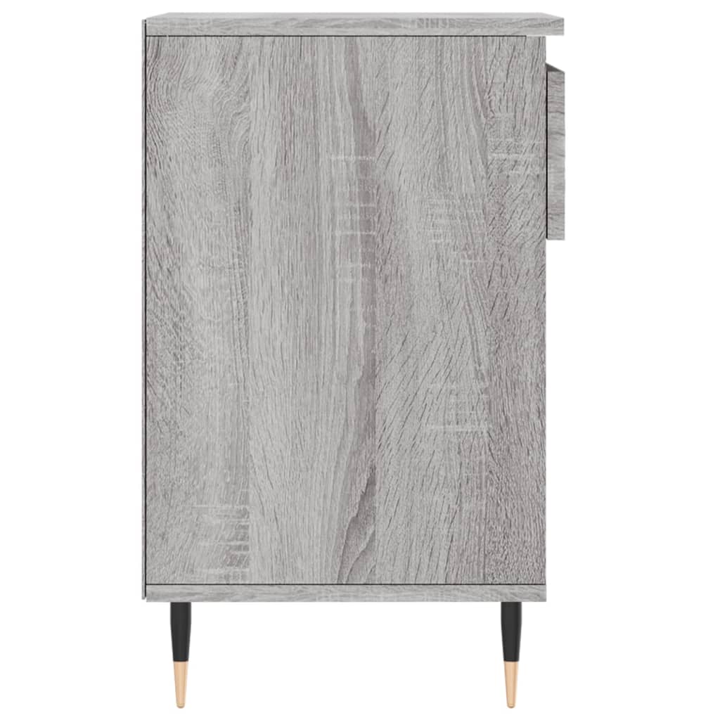 skoskab 102x36x60 cm konstrueret træ grå sonoma-eg