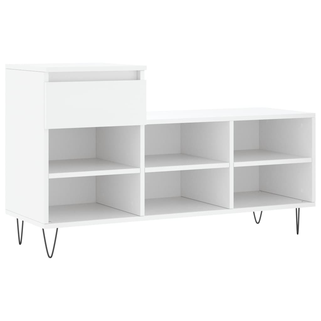 skoreol 102x36x60 cm konstrueret træ hvid