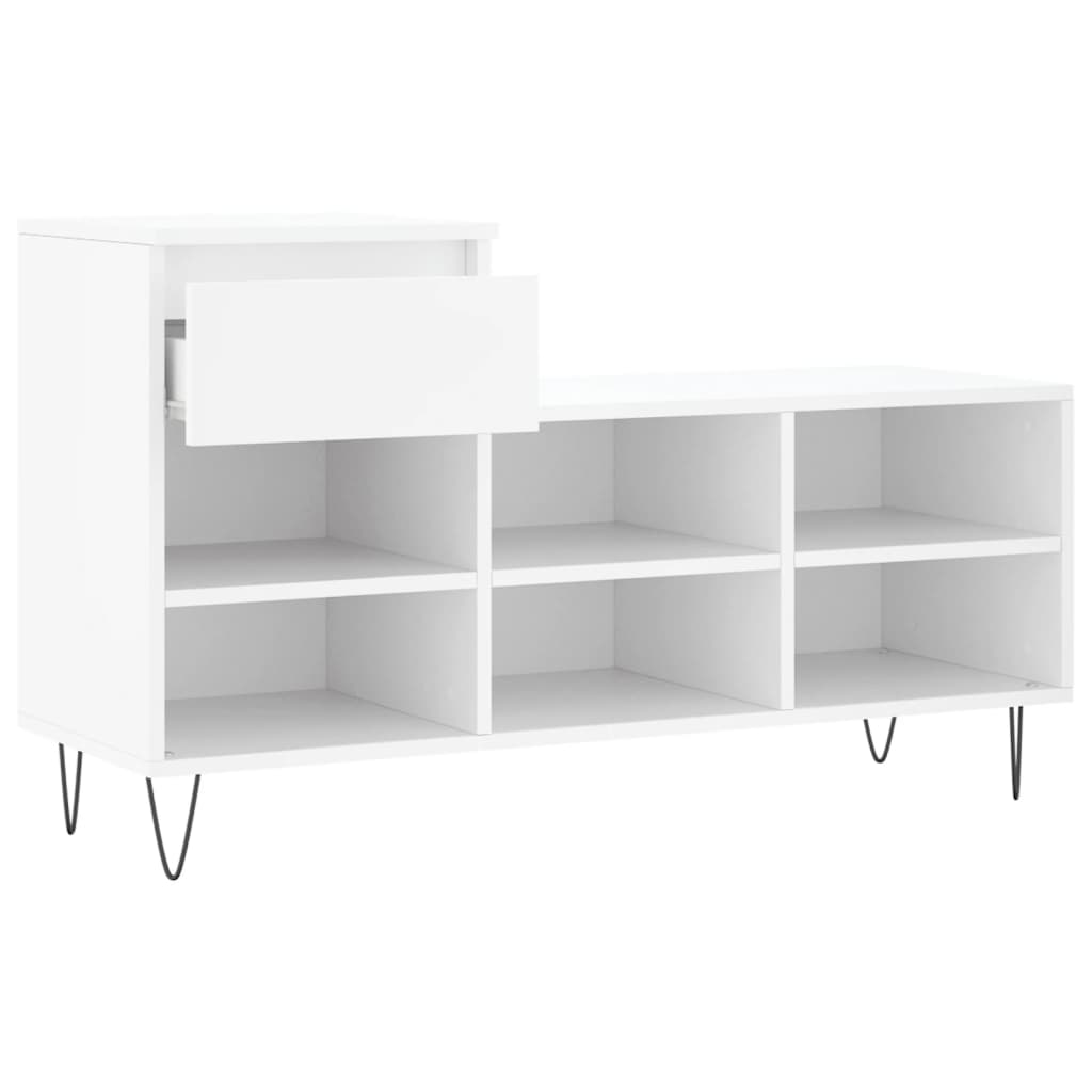 skoreol 102x36x60 cm konstrueret træ hvid